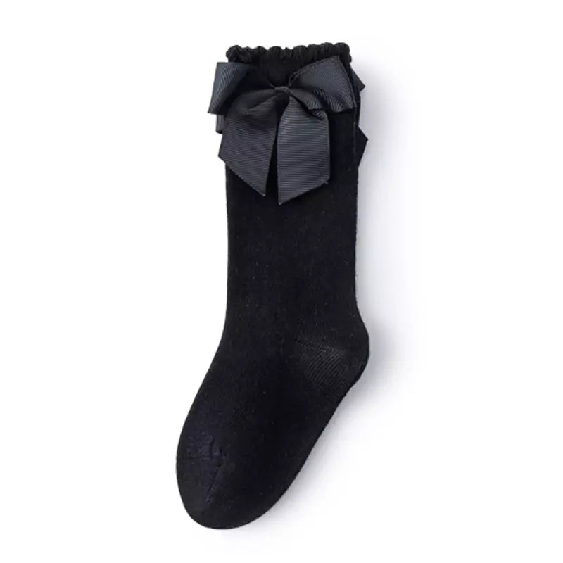 Referral Discount casual dressCotton Black Bow Sock