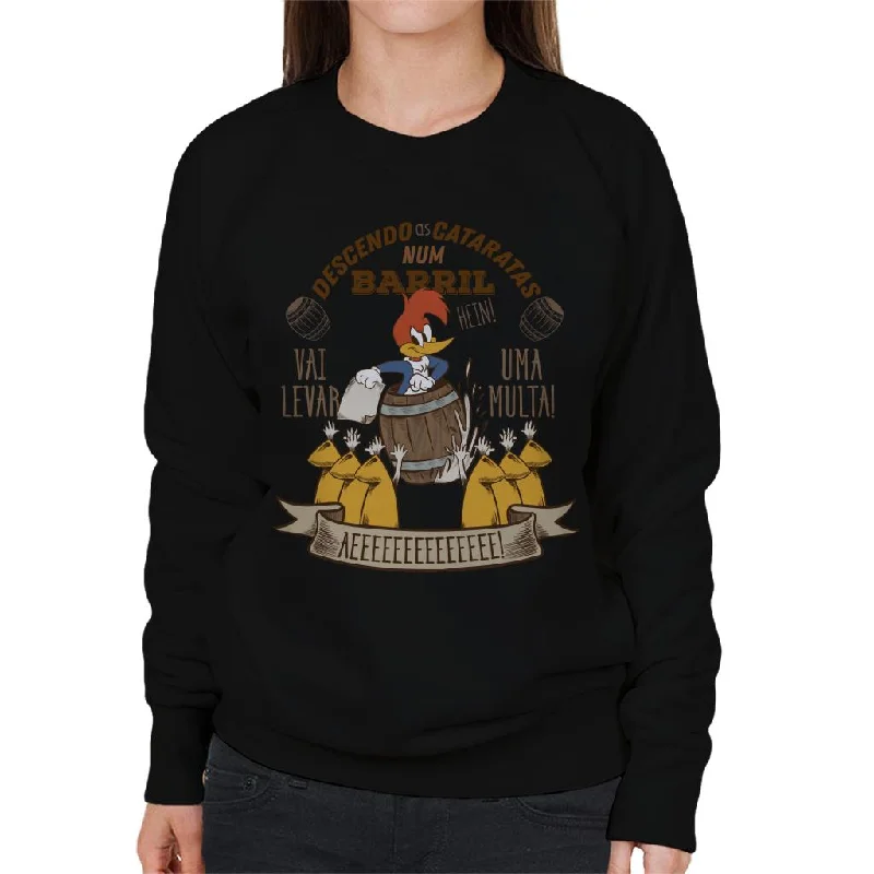 Season Finale Sale athletic casual sweatshirtWoody Woodpecker Descendo As Cataratas Num Barril Women's Sweatshirt Season Finale Sale athletic casual sweatshirtWoody Woodpecker Descendo As Cataratas Num Barril Women's Sweatshirt