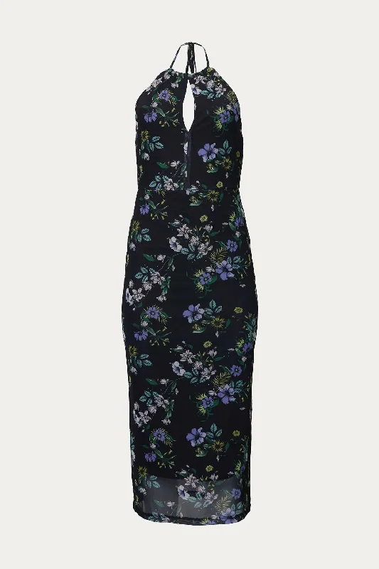 Today Only chic dressKalina Mesh Midi Dress In Spring Noir Bouquet
