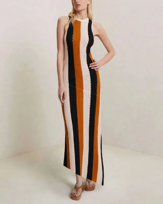 Referral Discount fitted bodycon dressMarco Dress In Black/nectar/desert Rose
