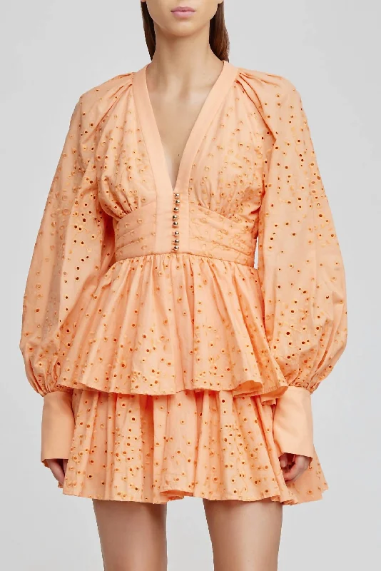 Exclusive Access denim dressAmelia Dress In Apricot