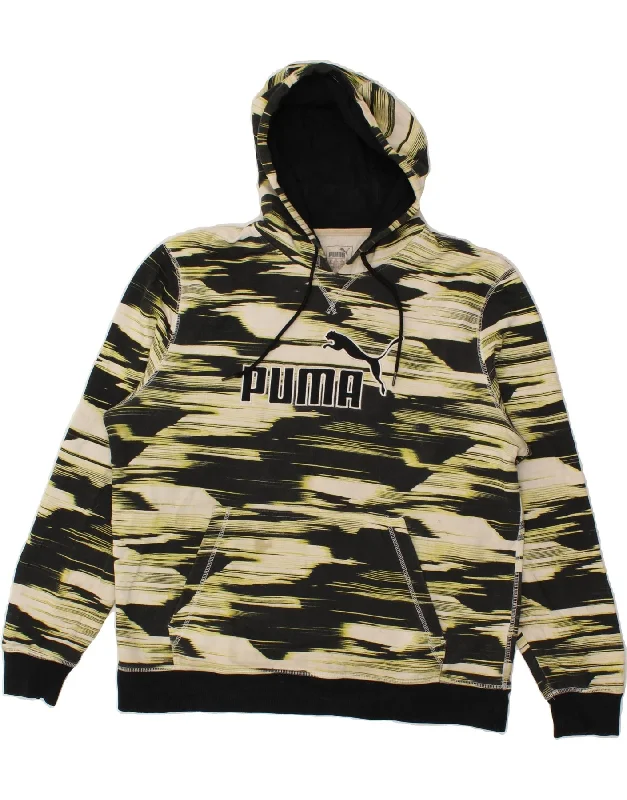Overstock PUMA Mens Graphic Hoodie Jumper XL Green Camouflage Cotton