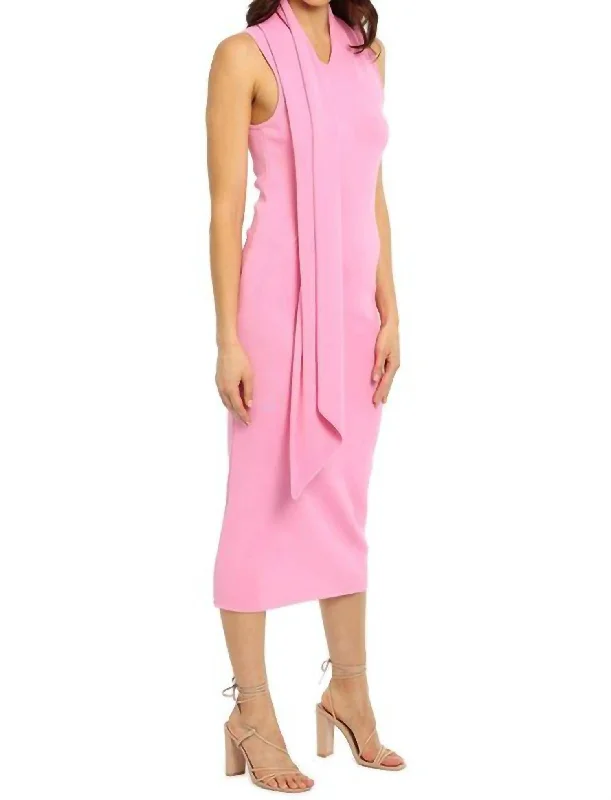 Act Now layered dressAster Midi Dress In Pink