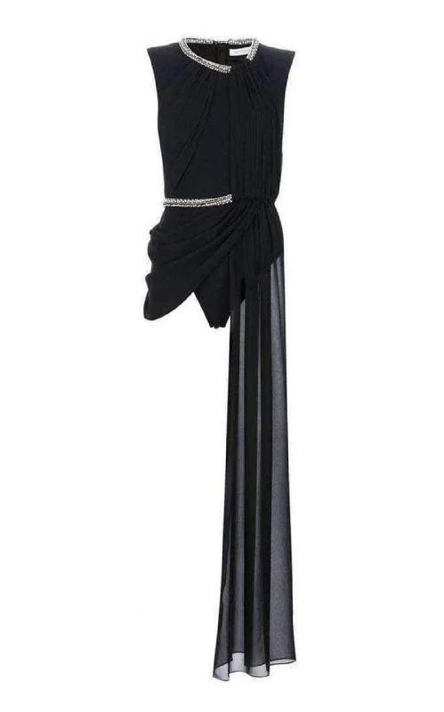 Can't Miss ashionable dressEmbellished Draped Body Top Dress