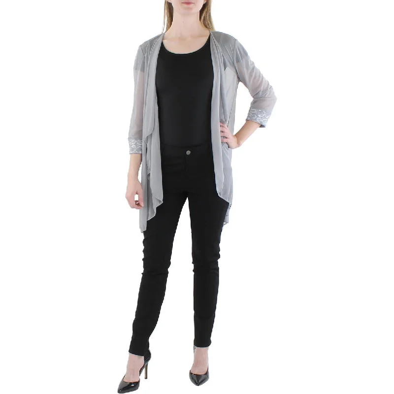 Savings Bonanza sleek windbreaker jacketWomens Mesh Sheer Duster Blazer