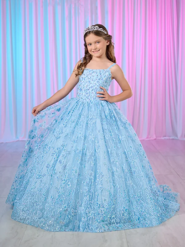 Value Deals vintage-inspired dressTiffany Princess 13755 Size 4 SKY Girls Glitter Pageant Dress Long Ball Gown Formal Sequin Corset