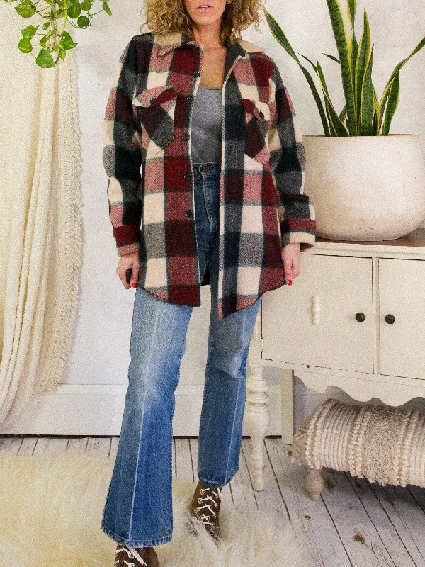 Inventory Reduction zippered bomber jacketVintage Woolrich Plaid Shirt Jacket