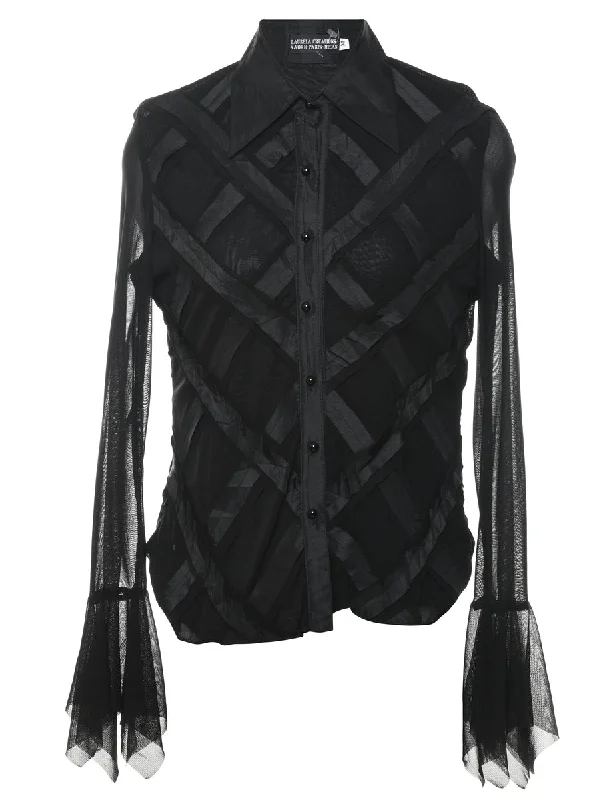 Best Seller tailored fit jacketLong Sleeved Y2K Black Shirt - M