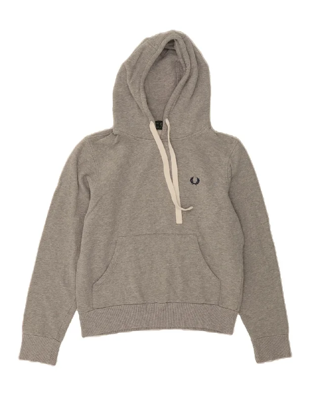 Quick Sale FRED PERRY Mens Hoodie Jumper Small Grey Cotton