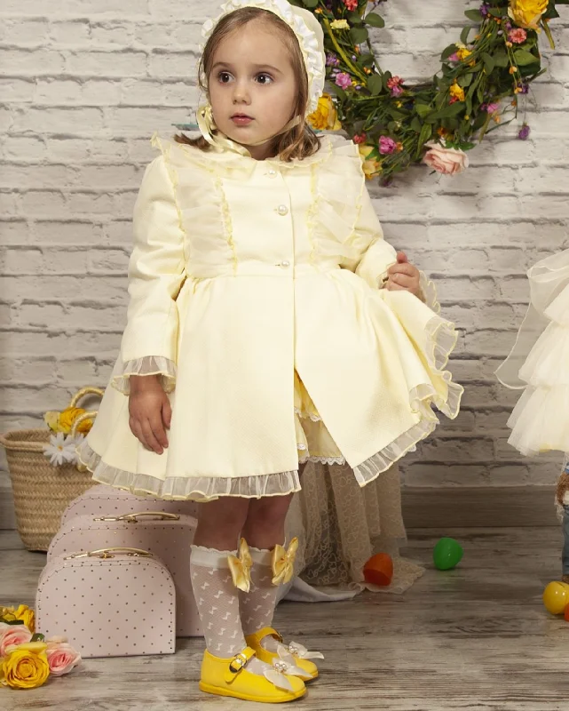 Great Deals modern dressPale Yellow Pique Coat