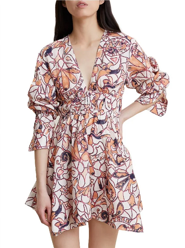 One-DAY Sale t-shirt dressSalina Dress In White Multi