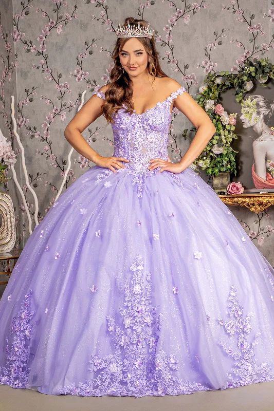 Year-End Clearance shift dressLong Ball Gown Glitter Quinceanera Dress