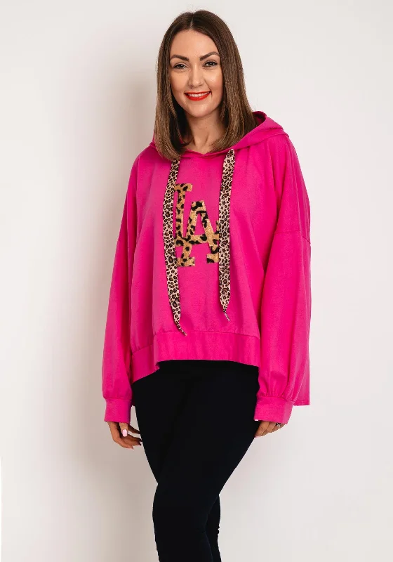Best Bargains warm hooded jacketSerafina Collection One Size Leopard LA Hoodie, Pink Best Bargains warm hooded jacketSerafina Collection One Size Leopard LA Hoodie, Pink