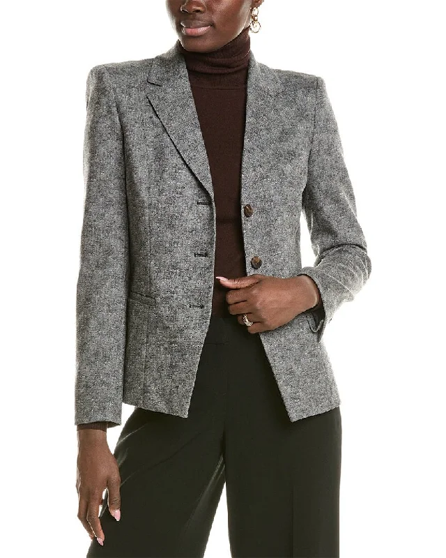 Clearance Sale stylish trench jacketLafayette 148 New York West Wool-Blend Blazer