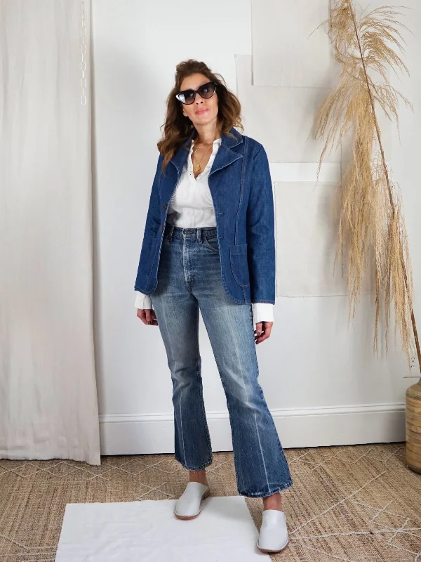 Now or Never classic leather jacketVintage Wrangler Denim Butterfly Jacket
