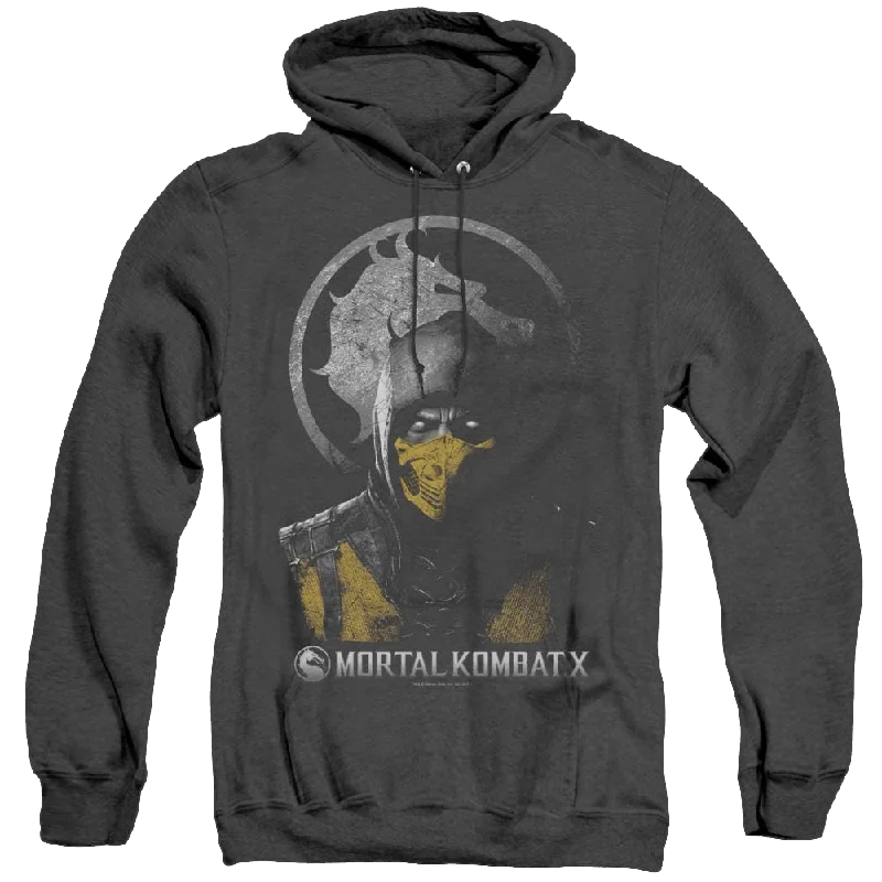 Special Discount classic hoodieMortal Kombat Scorpion Bust - Heather Pullover Hoodie Special Discount classic hoodieMortal Kombat Scorpion Bust - Heather Pullover Hoodie