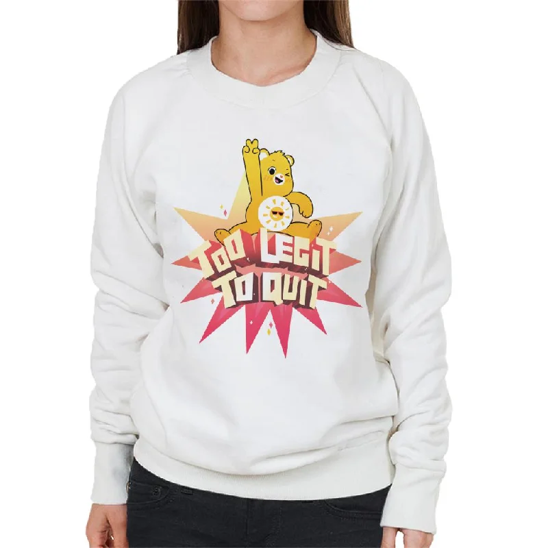 Instant Discount performance hoodie for gymCare Bears Unlock The Magic Too Legit To Quit Women's Sweatshirt Instant Discount performance hoodie for gymCare Bears Unlock The Magic Too Legit To Quit Women's Sweatshirt