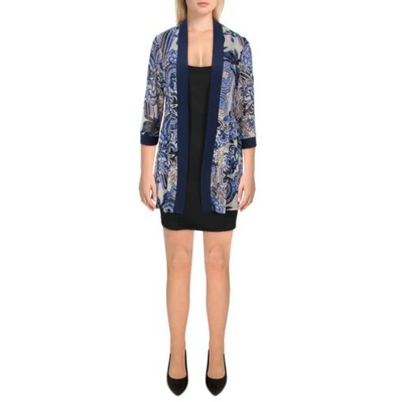 Price Drop soft jacketWomens Mesh Printed Duster Blazer