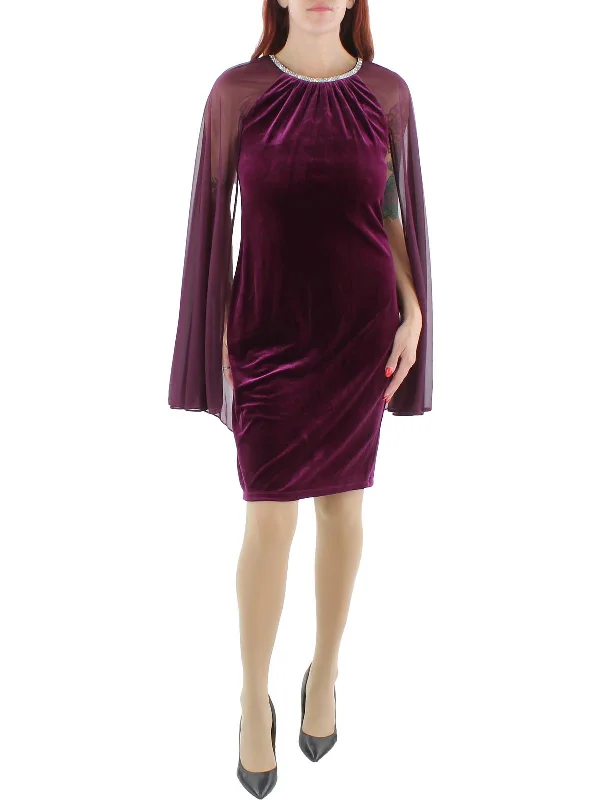 Savings Galore stylish dressWomens Velvet Midi Cocktail and Party Dress
