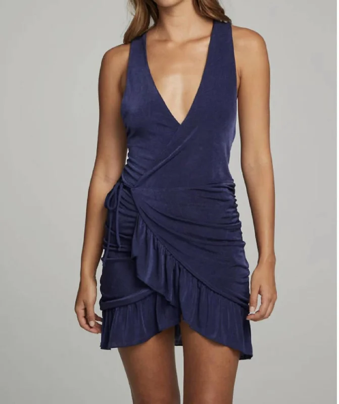 Exclusive Deal party dressWestside Mini Dress In Dark Denim
