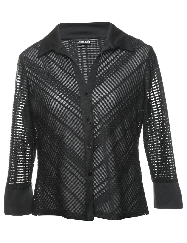 Final Sale casual jacketBlack Blouse - M