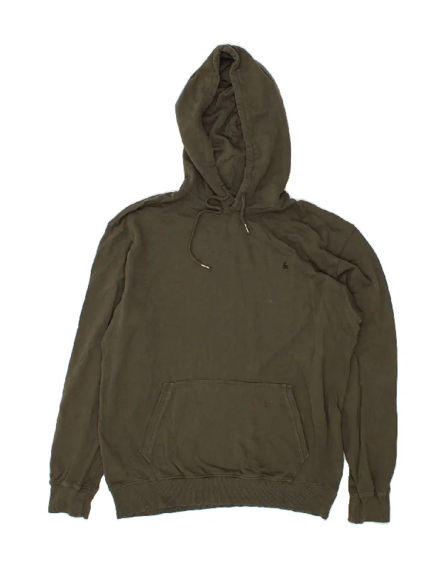 Limited Edition JACK & JONES Mens Hoodie Jumper XL Khaki Cotton