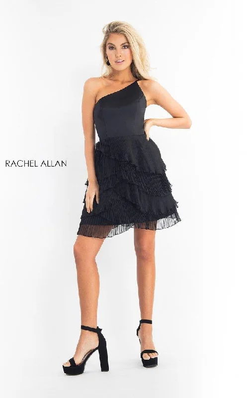 Price Fest floral dressRachel Allan One Shoulder Homecoming Dress L1197