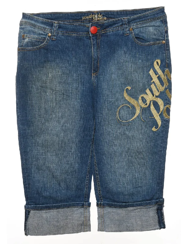 Unbeatable Prices relaxed fit jacketCropped Embroidered Y2K Jeans - W36 L18