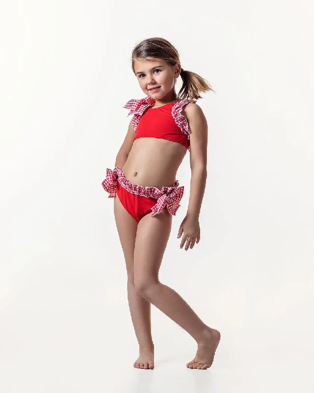 Savings Bonanza knit dressRed Check Bikini