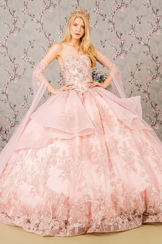 Take Advantage cocktail dressLong Detachable Sleeves Quinceanera Dress