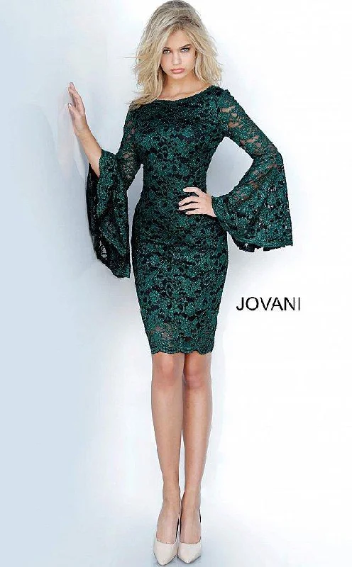 Price Drop Alert trendy dressJovani 03351 Short Cocktail Lace Dress