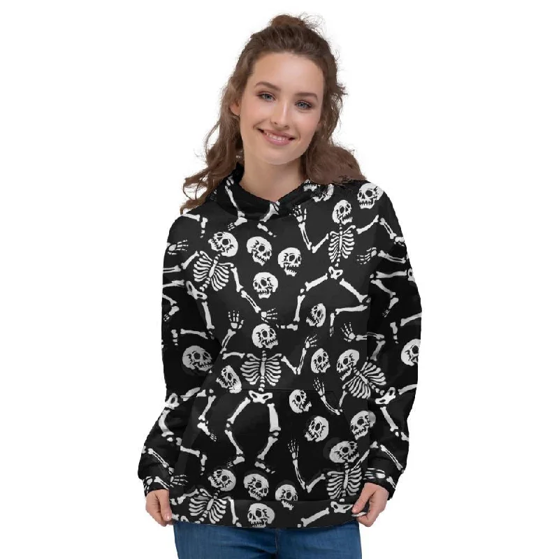 Hurry In Skeleton Dancing Halloween Women's Hoodie
