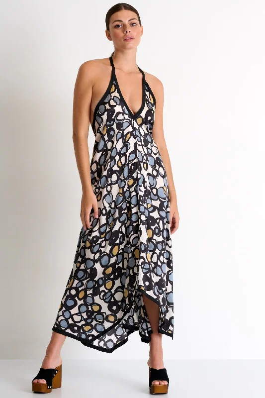 Flash Deals minimalistic dressHalter Silk Dress - 52321-67-950