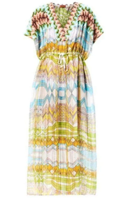 Price Reduction vintage-inspired dressKnitwear Stampa Geometric Print Kaftan