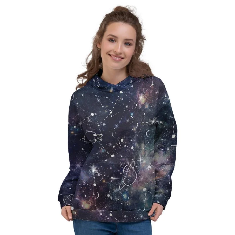 Can't Be Beat Star Constellation Galaxy Space Women's Hoodie