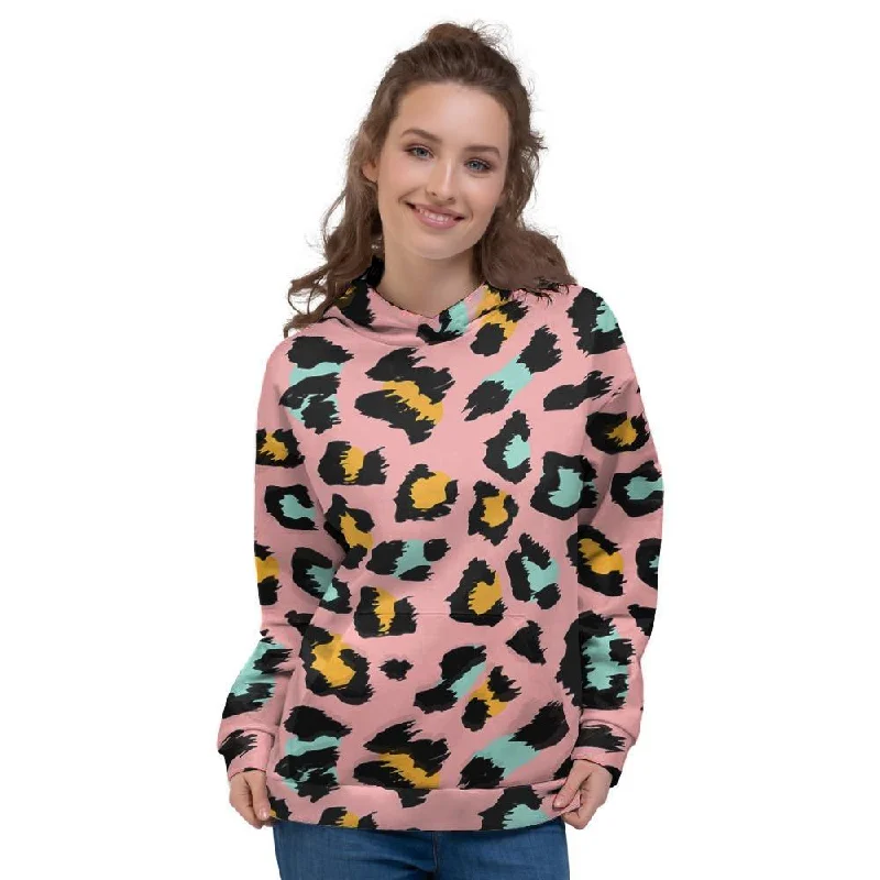 Limited Edition Pink Cheetah Print Women's Hoodie