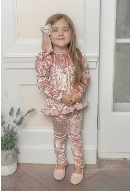 Bargain Blast party dressPink Velour Pant Set
