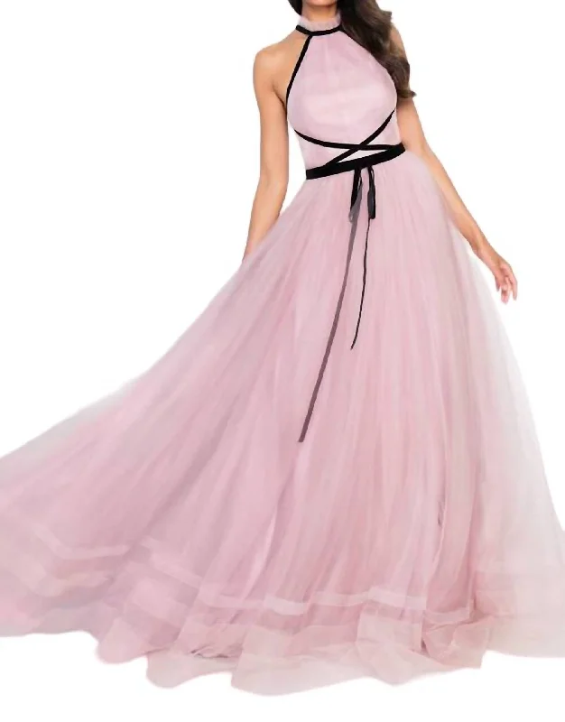 The Best Prices chic shift dressHalter Gown In Pink