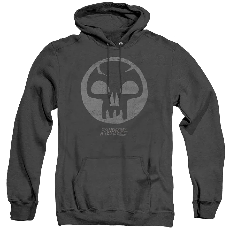 Final Clearance cozy hoodieMagic The Gathering Black Symbol - Heather Pullover Hoodie Final Clearance cozy hoodieMagic The Gathering Black Symbol - Heather Pullover Hoodie