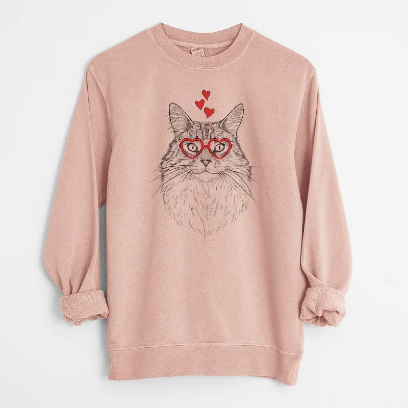 Special Offer trendy gym wear hoodieValentine Angel the Maine Coon Cat - Unisex Pigment Dyed Crew Sweatshirt Special Offer trendy gym wear hoodieValentine Angel the Maine Coon Cat - Unisex Pigment Dyed Crew Sweatshirt
