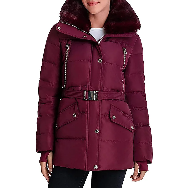 Super Deal urban jacketMichael Kors Women's Mid-length Down coat-Dark Ruby