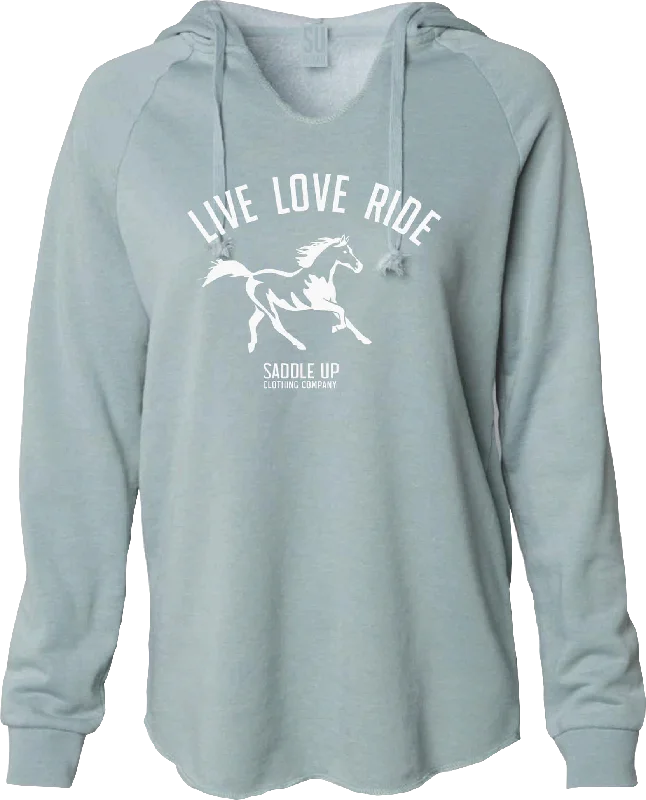 Year-End Clearance stylish pullover hoodieLive Love Ride Cozy Lightweight Hoodie