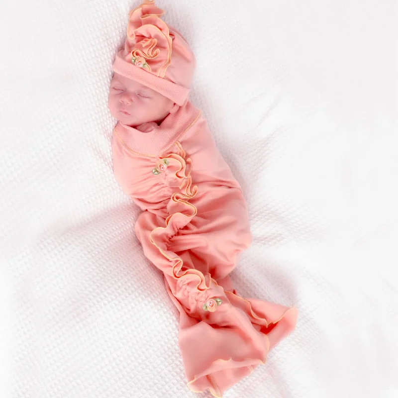 Limited Quantity trendy wrap dressCozy Peach