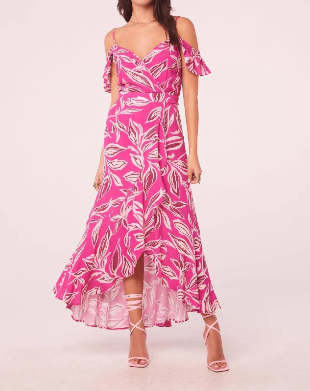 Special Buy layered dressMahalo Dress In Fuchsia/cream