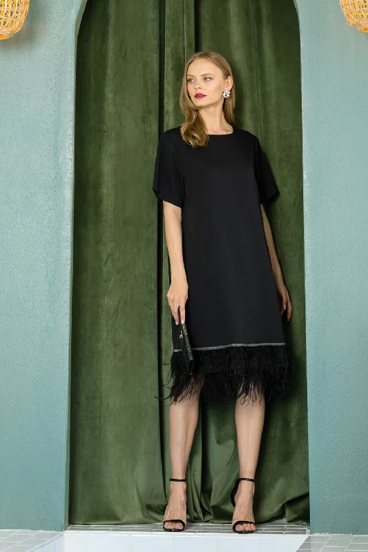Deal Zone off-the-shoulder dressJan Feathered Dress