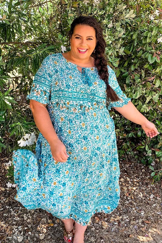 Price Cut chic shift dressVerona Boho Bell Sleeve Maxi Dress