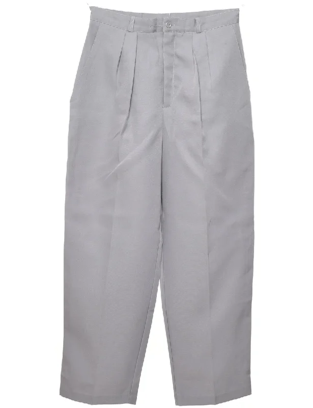 Exclusive Savings weather-resistant jacketHigh Waist Grey Pleated Trousers - W28 L28 Exclusive Savings weather-resistant jacketHigh Waist Grey Pleated Trousers - W28 L28
