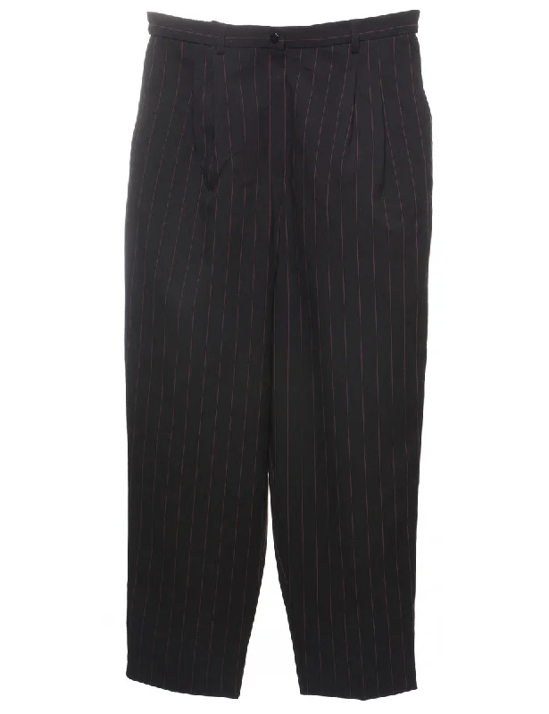 Price Reduction breathable bomber jacketBlack Pinstriped Casual Trousers - W32 L30
