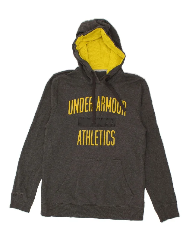 Exclusive Deal UNDER ARMOUR Mens Graphic Hoodie Jumper Small Grey Cotton