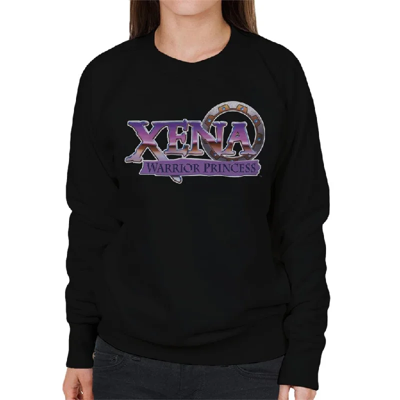 Special Discount loose fit sports sweatshirtXena Warrior Princess Purple Logo Women's Sweatshirt